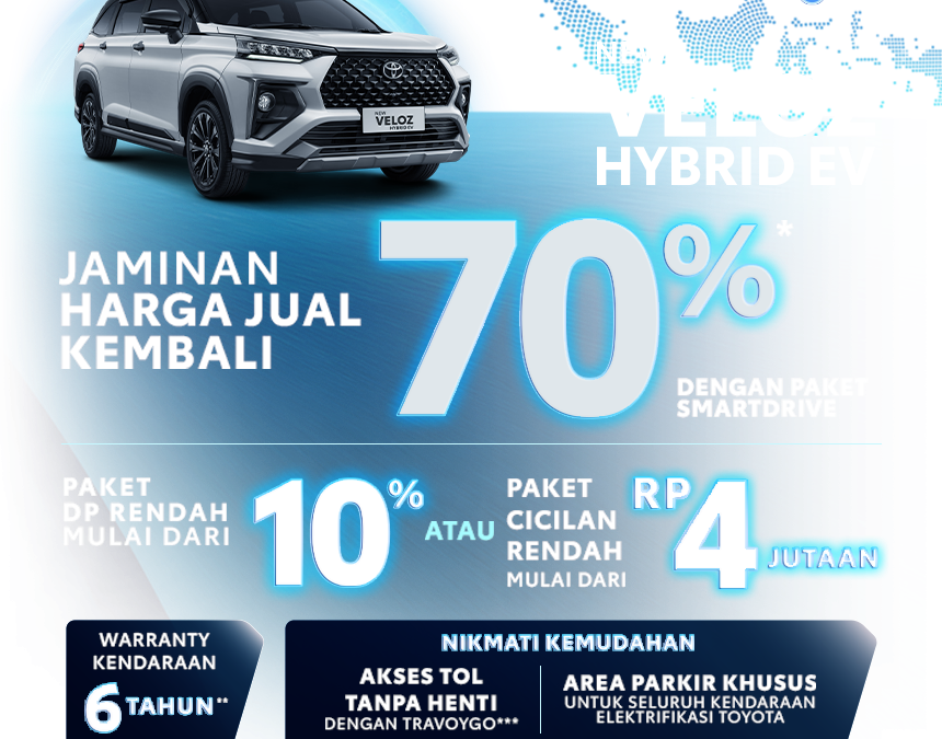 Promo Toyota Terbaru ( Diskon/CashBack ) Pricelist Harga OTR Bulan Ini, Khusus Veloz Hybrid EV 2026, Hanya Ada di Toyota Auto2000 Cibinong